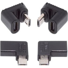 NFHK 2 قطعة/الوحدة USB2.0 8P أنثى إلى المصغّر USB Type-C USB-C ذكر محول الطاقة 480Mbps البيانات مع سلسلة ثقوب