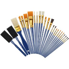 Painting Brushes, 25 All Purpose Paint Brushes Bulk Painting Brushes for Kids, Craft Paint Brushes for Acrylic Painting Oil Watercolor Gouache