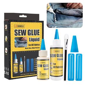 Fabric Glue, 6oz Fabric Glue for Clothing Permanent Washable, Fabric Adhesive Clear Waterproof for All Fabrics, Crafts, Patches, Sofa, Cotton, Nylon, Wool, Denim