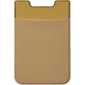 Elastic Phone Card Holder Pocket, Stick-On Wallet, Adhesive Credit Card Pouch, Compatible With iPhone And Samsung Galaxy – Brown