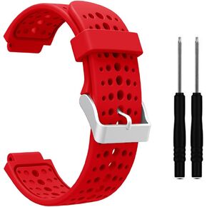 HWHMH 1PC Replacement Silicone Bands with 2PCS Pin Removal Tools for Garmin Forerunner 220/230/235/620/630/735XT (No Tracker, Replacement Bands Only)