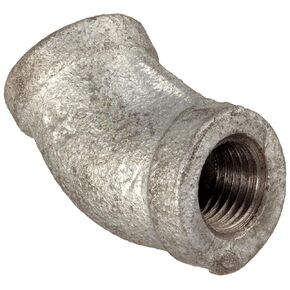 Anvil 8700126751, Malleable Iron Pipe Fitting, 45 Degree Elbow, 1-1/4" NPT Female, Galvanized Finish