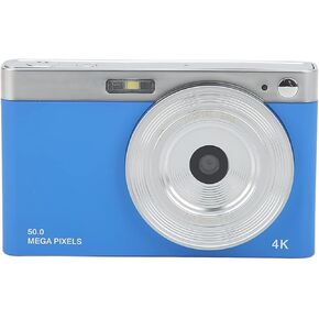 4K Digital Camera 2.88 ' IPS Mirrorless Camera AF Autofocus 16X Zoom 50MP Camera Macro Shooting for Adults and Teens (Blue)