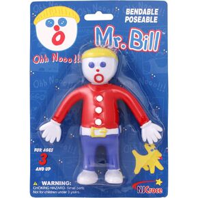 NJ Croce Mr. Bill Bendable Action Figure, Multicolor Poseable Flexible Toy for Kids Gift Durable Collectible Action Figure for Kids and Collectors Ages 3+ Mr. Bill Character Toy