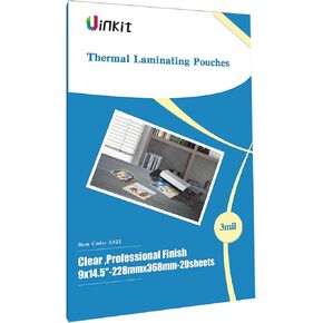 Uinkit Legal Thermal Laminating Pouches 9x14.5inches 4mil Legal Size 100Pack Clear Glossy Lamination Sheets Laminator Pockets (9x14.5x100-4mil)