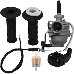 Carburetor and Handle Grip Bar and Throttle Cable Replacement for Honda CRF50F XR50R Z50 Z50A Z50R Carb