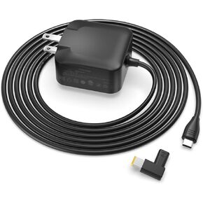 65W GaN Charger for Lenovo Thinkbook Laptop - USB C & Square Tip Connector, Mini Size (40% Smaller), Ultra-Powerful High Charging Speed, Universal Power Cord Adapter with Foldable Plug