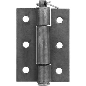 6 Pcs 3-1/4"x2" Weld On Butt Gate Hinge, Heavy Duty Steel Weldable Metal Gate Hinges with Prepunched Hole Removable Pin, 2.5mm Thickness Max Load 220 lb/Pair