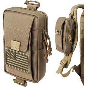 Tactical Backpack Accessories Pouch, Molle Accessories Shoulder Strap Attachment Pouches Utility EDC Phone Pouch Sport