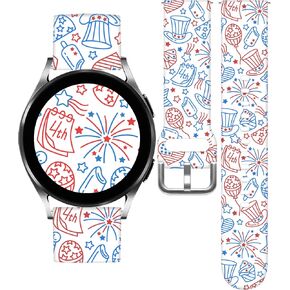 TOXXU Holidays Watch Band 20mm Compatible with Samsung Galaxy Watch 6/5/ 5 Pro/ 4/3/ 6 Classic/ 4 Classic/Active 2/ Active for Women Men, Stylish Cute Pattern Xmas Printed Replacement Strap in Kuwait