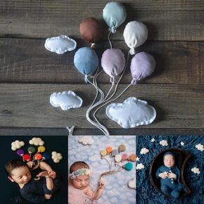 Zeroest Newborn Felt Photography Props Knitted Cloud Photos Wool Felted Posing Props Baby Photoshoot Accessory