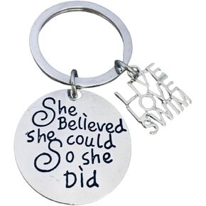 Sportybella Swim Keychain, Inspirational Keychain Accessories Non Tarnished Jewelry, Swimming Gifts For Swimmers, Swim Team