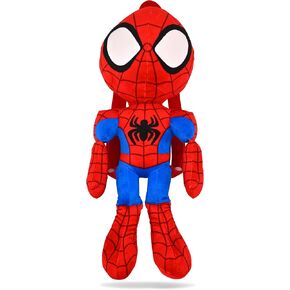 Marvel Spidey and his Amazing Friends Boys' Kids Plush Toy Backpack - 18 Inch, Adjustable Straps, Zipper Closure (The Hulk)
