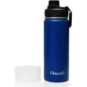 Insulated Stainless Steel Water Bottles with Leak proof Spout Lid,Sports Water Bottle for Travel,Sports,Camping 18oz Black