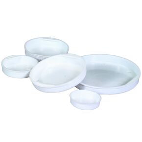 Aviditi Plastic End Caps for Mailing Tubes, 6 Inch Diameter, White (100 Pack)