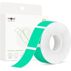 PARLAIM Label Tape 14X30mm (0.55" X 1.18") 210 Labels per Roll 10 Rolls 2100 Thermal Stickers Compatible with D30 Printer for School Home Office File Folder, Fluorescent Green