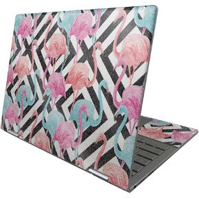 MightySkins Glossy Glitter Skin Compatible with HP Envy x360 13" (2022) - Pop Flamingo | Protective, Durable High-Gloss Glitter Finish | Easy to Apply, Remove, and Change Styles | Made in The USA