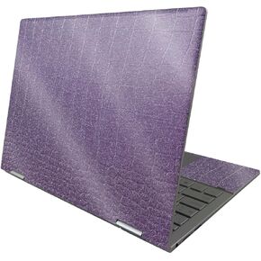 MightySkins Glossy Glitter Skin Compatible with HP Envy x360 13" (2022) - Purple Gator Skin | Protective, Durable High-Gloss Glitter Finish | Easy to Apply and Change Styles | Made in The USA