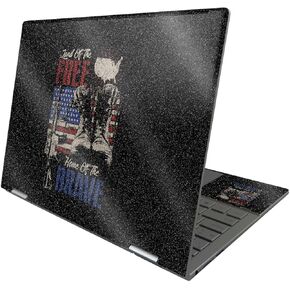 MightySkins Glossy Glitter Skin Compatible with HP Envy x360 13" (2022) - Land of The Free | Protective, Durable High-Gloss Glitter Finish | Easy to Apply and Change Styles | Made in The USA