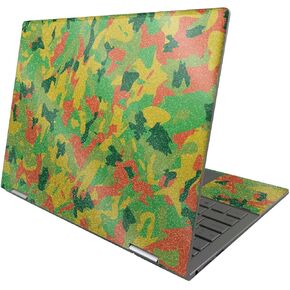 MightySkins Glossy Glitter Skin Compatible with HP Envy x360 13" (2022) - Spring Camouflage | Protective, Durable High-Gloss Glitter Finish | Easy to Apply and Change Styles | Made in The USA