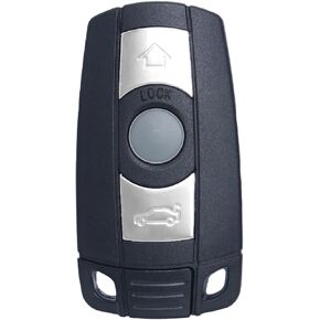 Key Fob Keyless Entry Fits for BMW 1 3 5 SERIES M3 X1 X4 2007 2008 2009 2010 2011 Smart Remote Control Key Replacement 2AOKM-BW2 66126986583 3 Button