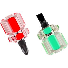Buspoll Stubby Screwdriver – Compact Short Screwdriver for Tight Spaces, Durable Chrome-Plated Steel Construction, Easy to Use, Versatile Tool.