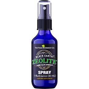 The Food Movement Black Earth Zeolite 1 oz Pump Spray, with Fulvic and Humic Acid Trace Minerals, Electrolytes, for Gut Health, Immune Support - Pack of 2