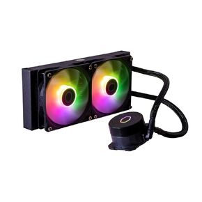 Cooler Master MasterLiquid 240L Core ARGB CPU Liquid Cooler - Dual Chamber Gen S Pump, Superior Radiator and 120 mm ARGB Fans, LGA 1700 and AM5 Brackets - Black