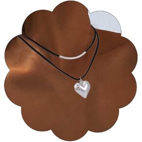 Yalice Black Velvet Choker Necklace Puff Heart Pendant Necklace Y2K Layered Necklaces Jewelry for Women
