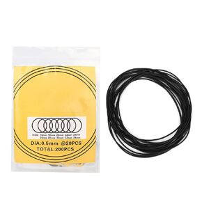 Watch Back Cover Seal Gaskets,200pcs O Ring Waterproof Rubber Seal Watch O Rings Seals Watch Back Cover Seal Gaskets Repairing Tool Rubber O Ring Assortment Kits Sealing Gasket(0.5mm Waterproof Ring)