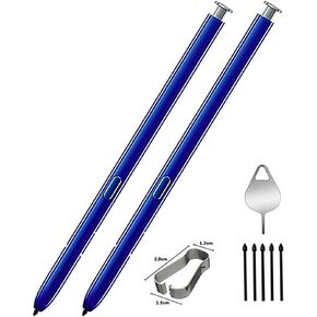 قطعتان من قلم Galaxy Note 10 (بدون بلوتوث) بديل لهاتف Galaxy Note 10 Note10 Plus Note 10+ 5G مع نصائح + دبوس إخراج (أسود) in Kuwait