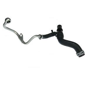 URO Parts 11539845352 Turbo Coolant Hose, Upgraded aluminum fitting; Turbocharger Return to Thermostat and Expansion Tank Hose, Black