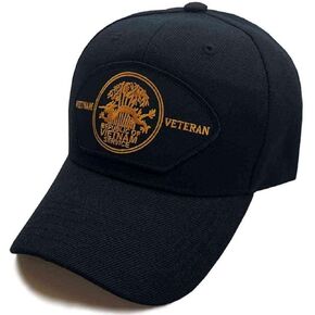 VetFriends.com Vietnam Veteran Service Medal Hat Black