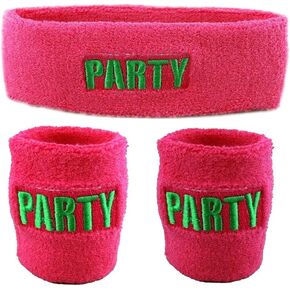 مجموعة عصابة رأس للجنسين من Funny Guy Mugs Party/Rage (3 عبوات: 1 عصابة رأس و2 سوار معصم)