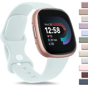 AK Sport Band Compatible with Fitbit Sense 2 / Sense Bands/Fitbit Versa 4 / Versa 3 Bands Women Men, Classic Soft Silicone Straps for Fitbit Sense 2 / Sense/Versa 4 / Versa 3 Smart Watch