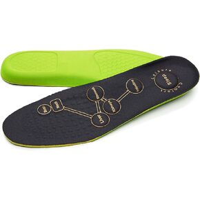 Carespot Acupressure Magnetic Massage Insoles for Men/Women, Foot Massager Shoe-pad Foot Therapy Reflexology Pain Relief Shoe Inserts Leather Latex Insole (Large)