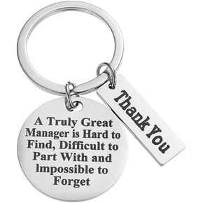 Manager Gift Keychain Thank You Gift Retirement Gift Key Chain for Manager Leader