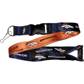 Aminco NFL Denver Broncos Reversible Lanyard, Team Colors, one Size (NFL-LN-162-04)