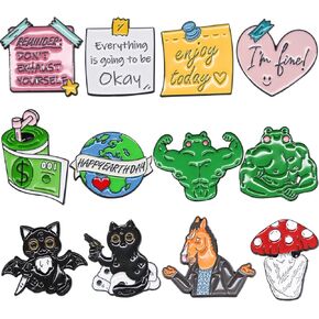 Enamel Pins Bulk Set Mixed Cute Enamel Brooch Lapel Pin Clothes Backpack for Girl Women Adult Festival Decoration