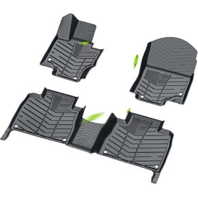 سجادات أرضية مناسبة لسيارة Mercedes Benz GLE 350/450/53 AMG/ 580/63 AMG S (غير مناسبة للكوبيه) 2020-2024، بطانات أرضية TPE مناسبة لجميع الأحوال الجوية، سجادات سيارة للصف الأمامي والثاني (أسود، مجموعة من 3) in Kuwait