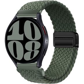 20mm Magnetic Band Compatible with Samsung Galaxy Watch 4 5 Pro 6 Band 40mm 44mm 45mm/Watch 6 Classic 43mm 47mm/Watch 4 Classic 42mm 46mm/Watch 3 41mm/Active 2 Stretchy Braided Strap for Women Men