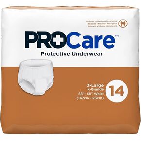 39283100 White Extra Large ProCare Adult Moderate Absorbent Underwear - Pack of 14