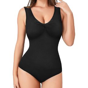 Irisnaya Bodysuit Shapewear For Women Tummy Control Twist Knot Sleeveless Body Shaper Tank Top Body Suit
