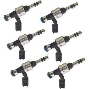 Set of 6 12634126 J1157 Fuel Injector 6 Holes Disc Engine Nozzles Compatible with 2010-2016 Buick Lacrosse 2011-2016 Buick Regal 2011-2017 Chevy Equinox GMC Terrain 2014 Chevy Impala 2013-2014
