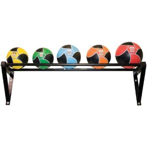 رف/رف كرة طبية مثبت على الحائط من باور سيستمز، 49.5 × 11 × 13 بوصة، أسود (27187) in Kuwait