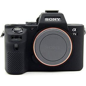 Sony A7II Case, BolinUS Fullbody Ultra-Thin Lightweight Rubber Soft Silicone Housing Case Bag Cover for Sony Alpha A7ii A7R2 A7Rii A7sii (Black) in Saudi Arabia
