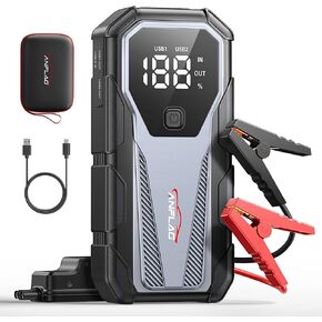 Car Battery Jump Starter 4500A 12V Safe Jump Box(10.0L Gas/9.0L Diesel), Portable Battery Jump Starter, Car Jump Starter Battery Pack with Smart Safe Jumper Cables, LED Lights