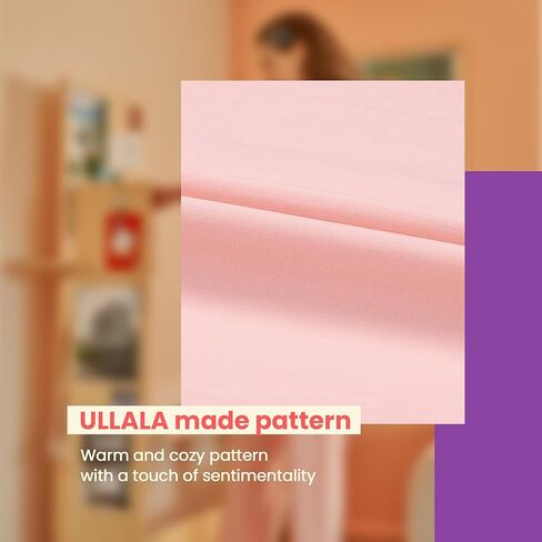 ULLALA Pajamas for Women Vintage Three-quarter sleeve 40'S Cotton Candy Two-Piece Pink Soft Sleepwear 2Piece one Size in Kuwait