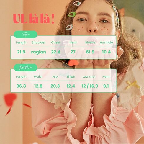 ULLALA Pajamas for Women Vintage Three-quarter sleeve 40'S Cotton Candy Two-Piece Pink Soft Sleepwear 2Piece one Size in Kuwait