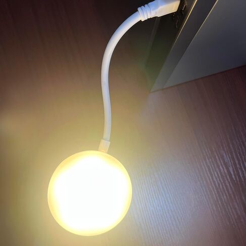 Flexible LED Ambient Light, Mini USB Night Lights,Plug in LED Bulb,Emergency Lighting,Compact,Ideal for Bedroom,Bathroom,Nursery,Hallway,Outdoor Camping,Reading(4 Pack White Lights)(White) in Saudi Arabia